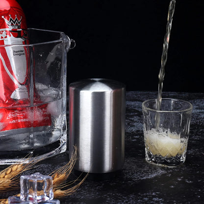 2 PCS Premium Beer Bottle Opener, Stainless Steel Automatic Push down No Damage Quick to Open Small Portable Bottle Cap Openers for Home Bars Picnic Camping Hiking, Silver